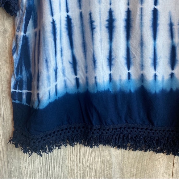 Christopher banks tie dye fringe top 1X - Picture 7 of 13